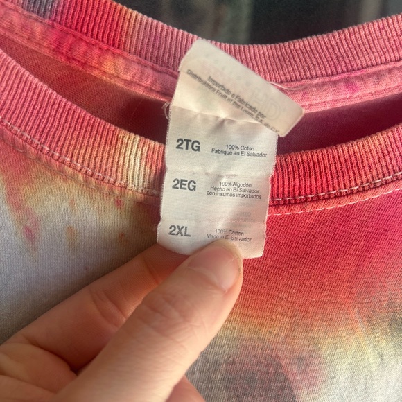 Vintage Y2K Grim Reaper Skull Wing Angel of Death Tie Dye Shirt Art Drawing 2XL - Picture 10 of 11